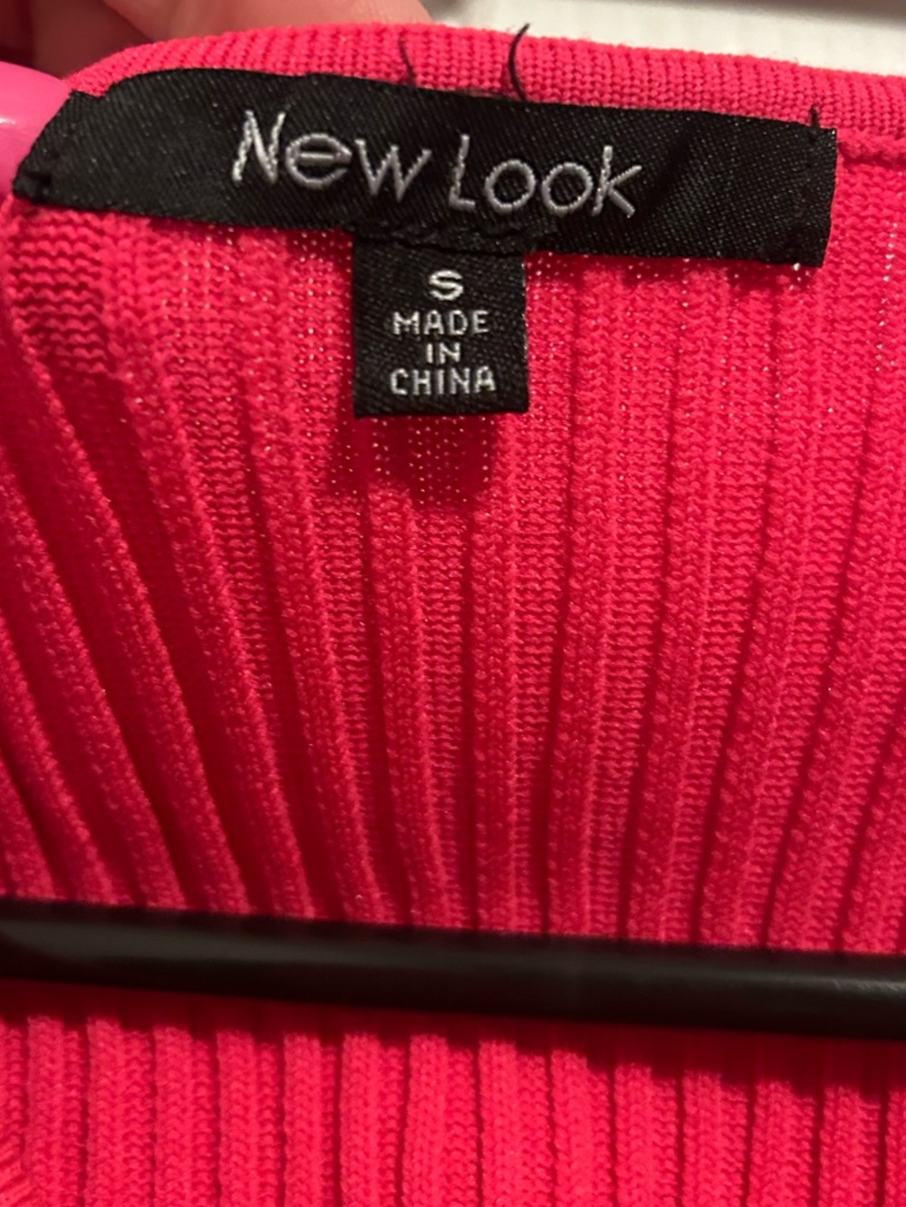 Pink Ribbed Button-Front Cropped Tank - Picture 6 of 6